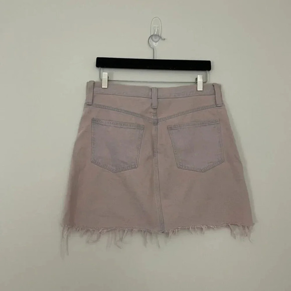 Madewell Rigid Denim A-Line Mini Skirt in Overdyed Pink Size 29 - Picture 2 of 7